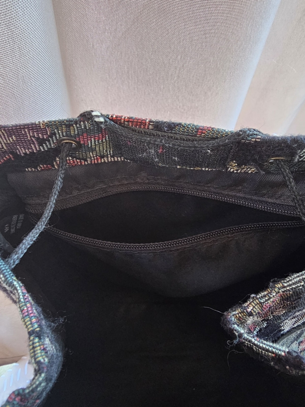 Vintage OSCAR DE LA RENTA Floral Tapestry Shoulder Bag with Leather Trim - Multi - Picture 5 of 7